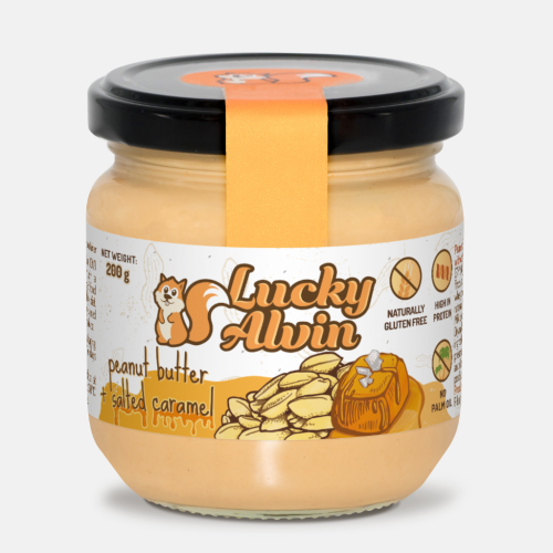 Lucky Alvin Arašídy + slaný karamel 200 g, bez GMO, Vegan
