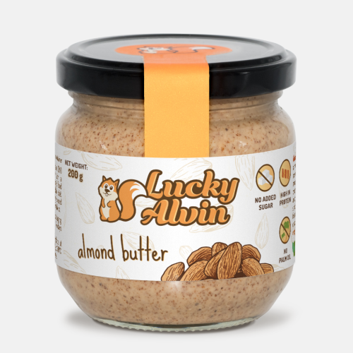 Lucky Alvin Mandle 200 g, bez GMO, Vegan, bez palm. oleje, bez přid. cukru, bez soli, bez lepku