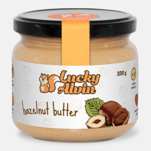 Lucky Alvin Lískové oříšky 330 g, bez GMO, Vegan, bez palm. oleje, bez přid. cukru, bez soli, bez lepku