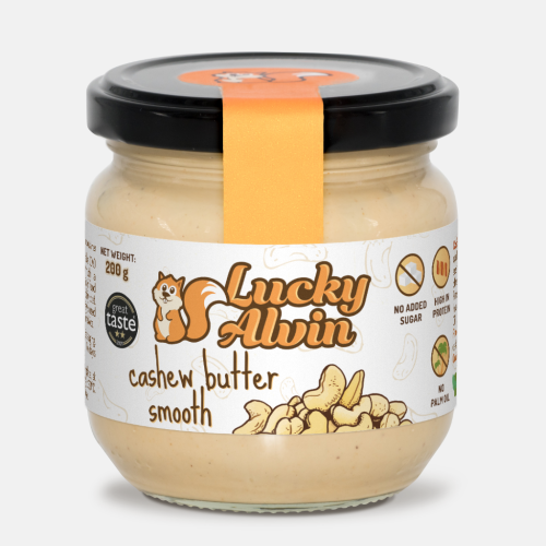 Lucky Alvin Kešu 200 g, bez GMO, Vegan, bez palm. oleje, bez přid. cukru, bez soli, bez lepku