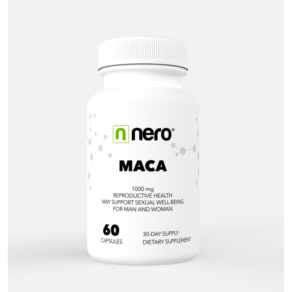 Nero Maca Root, Peruánský ženšen, 1000 mg 60 kapslí / na 1 měsíc