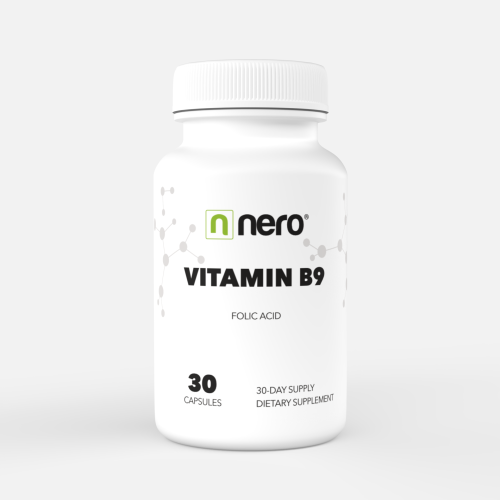 Vitamin B9 Kyselina Listová 30 kapslí / na 30 dní, přední strana