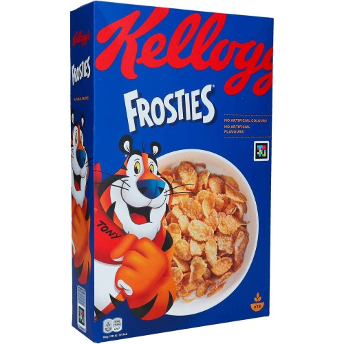 Kellogg's Frosties, 400 g, 13 porcí, křupavé kukuřičné vločky, bez umělých barviv a sladidel