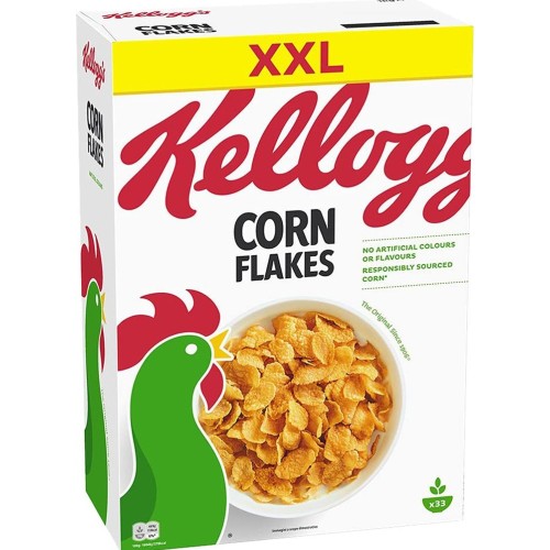 Kellogg's Corn Flakes XXL, 1 kg, 33 porcí, snídaňové cereálie, bez umělých barviv a sladidel