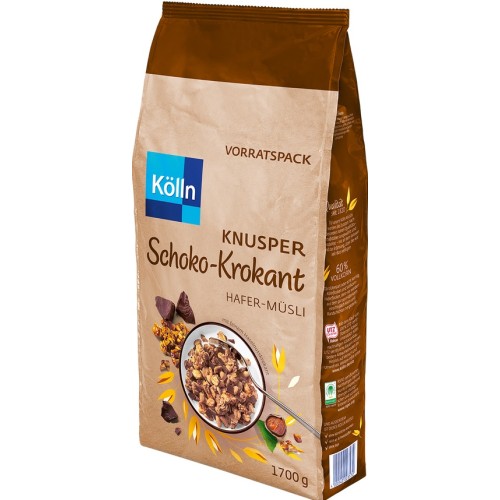 Kölln Schoco-Krokant ovesné müsli s křupavou čokoládou