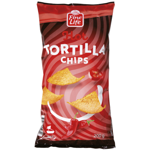 Fine Life Tortilla Chips, s příchutí papriky, 200g