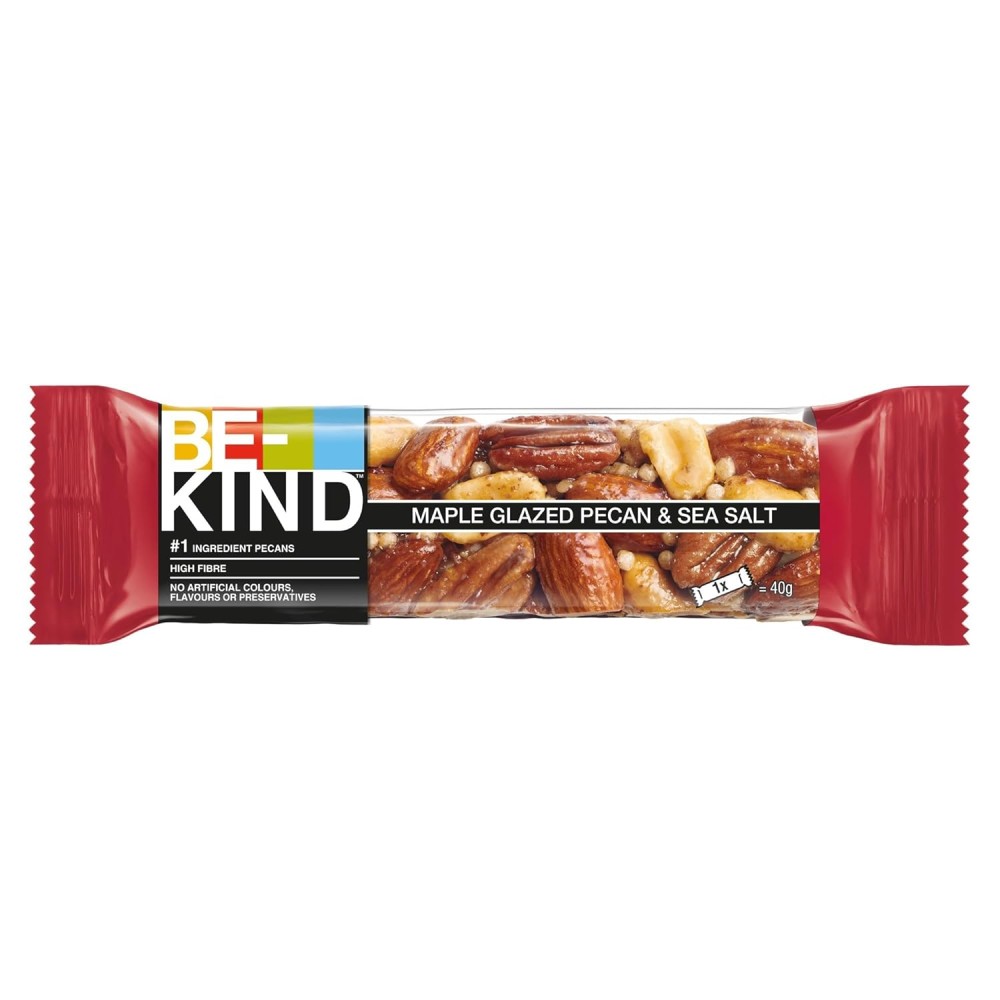 BE-KIND oříšková tyčinka, bezlepková, Maple Glazed Pecan & Sea Salt, 40 g