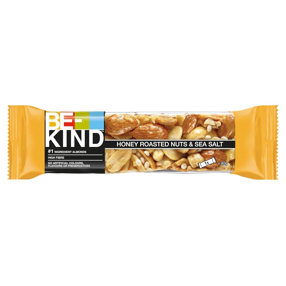 BE-KIND oříšková tyčinka, bezlepková, Honey Roasted Nuts & Sea Salt, 40 g