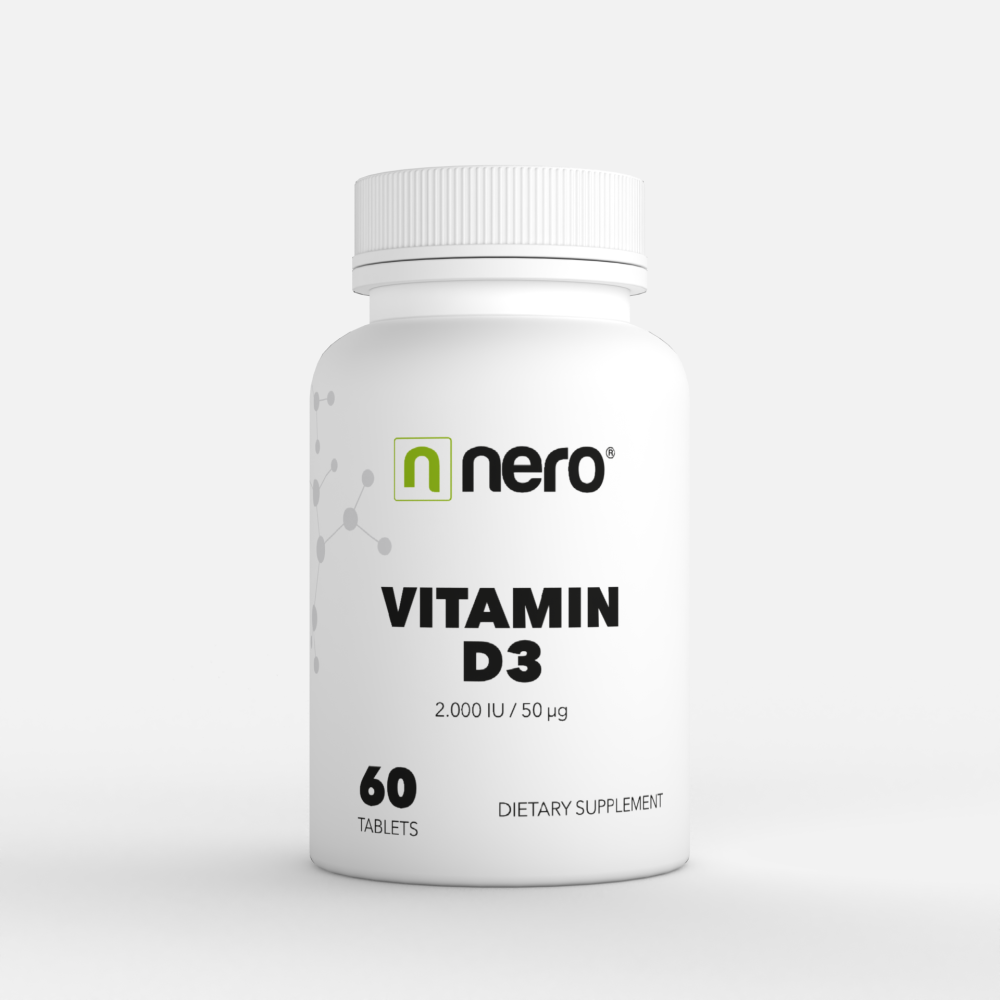 Vitamín D3 2000 IU, 50μg 60 tablet / na 4 měsíce celé balení