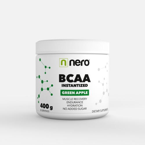 Instantní Aminokyseliny Nero BCAA Zelené Jablko 400 g / 50 porcí  pro regeneraci pro muže i ženy