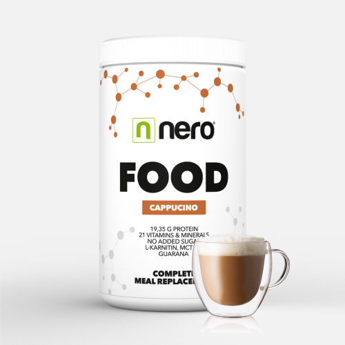 Funkční zdravá strava Nero FOOD Cappuccino, 600g, 20 porcí