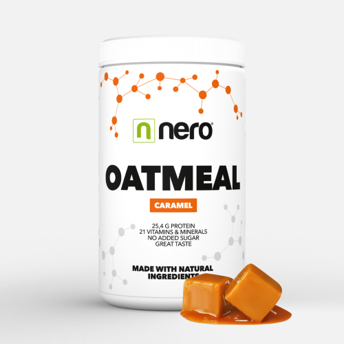 Proteinová instantní ovesná kaše Nero, Karamel, 600g, 12 porcí