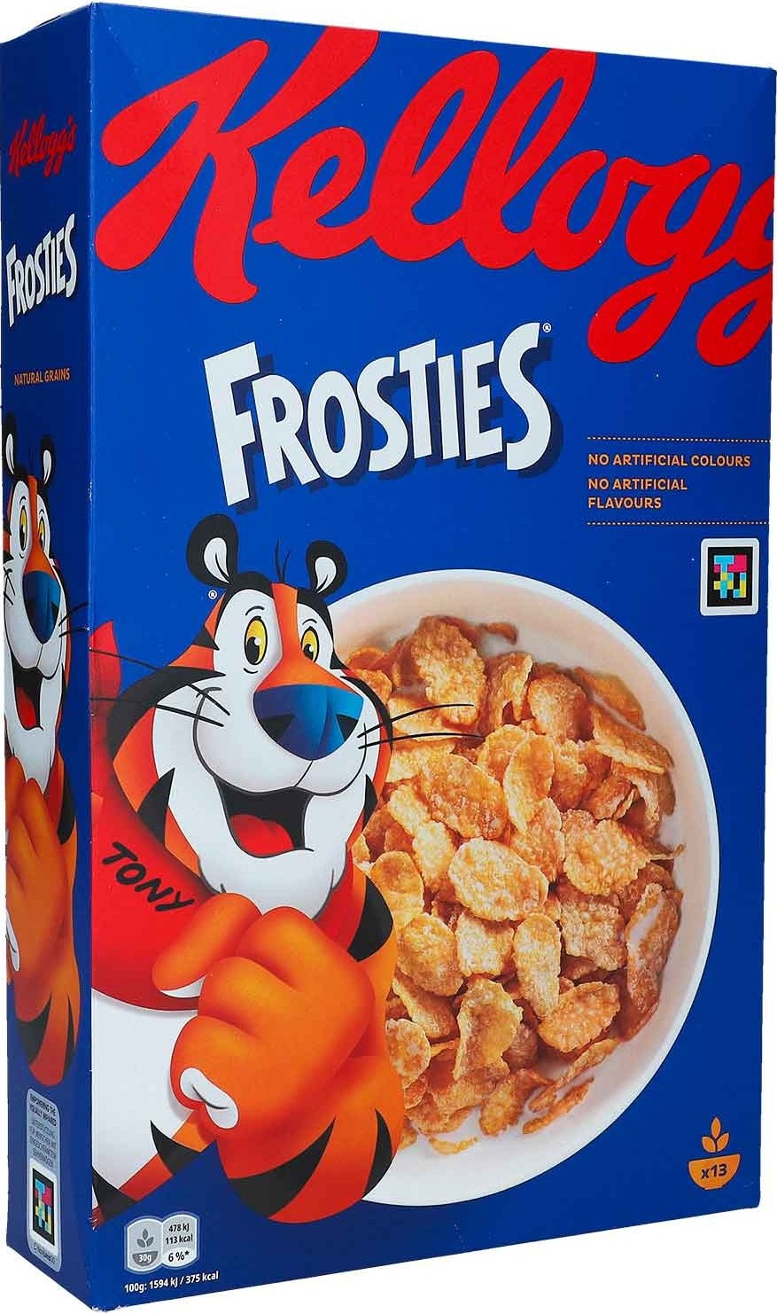 Kellogg's Frosties, 400 g, 13 porcí, křupavé kukuřičné vločky, bez umělých barviv a sladidel 5059319030791