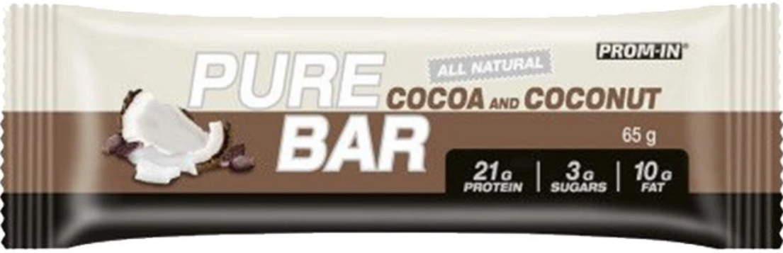 Levně Prom In | Proteinová tyčinka Prom-In Pure Bar Kakao/Kokos, 21 g Proteinu, 20 x 65 g