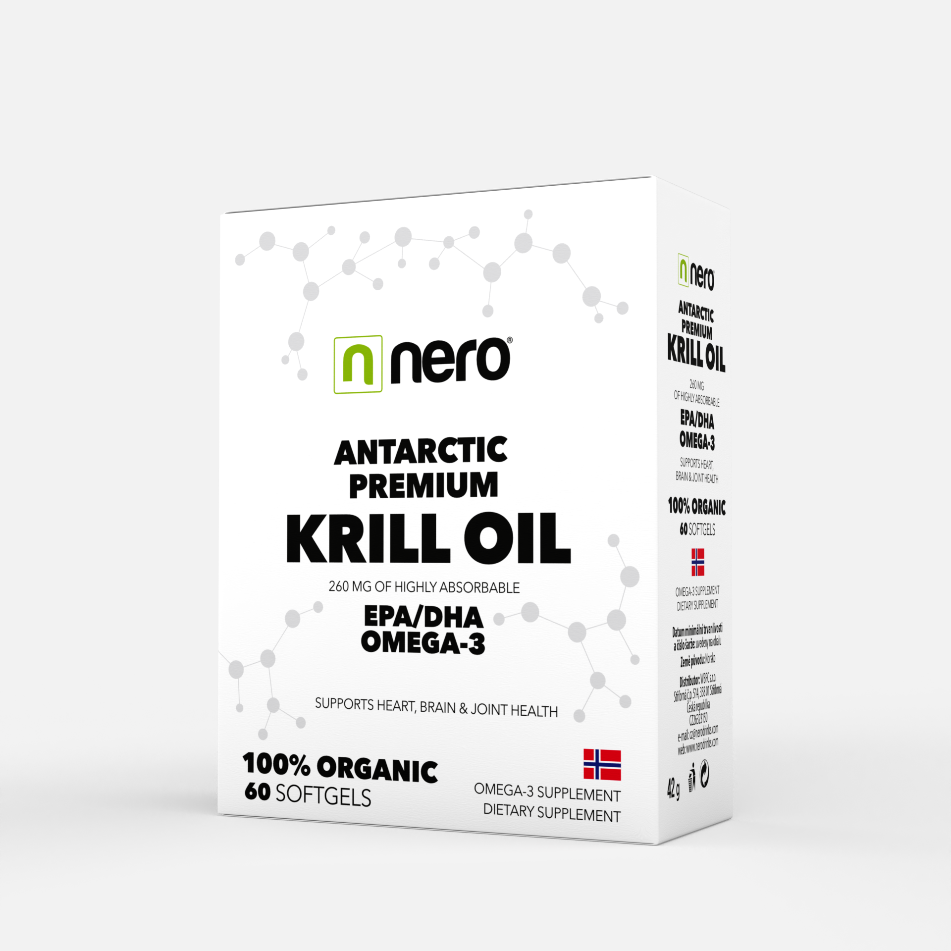 Nero ANTARCTIC PREMIUM KRILL OIL / 1180 mg, 60 tablet 8594179510641