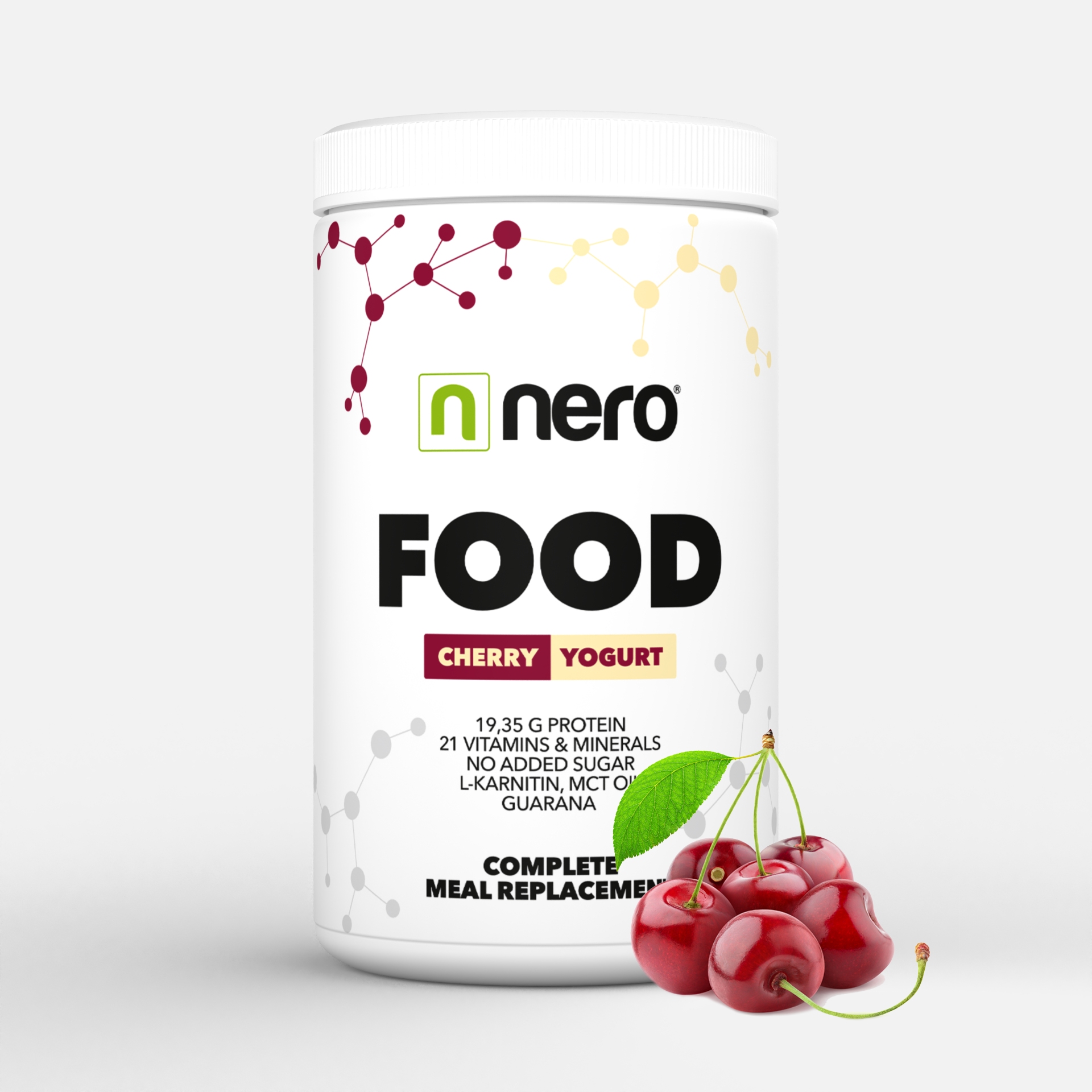 Zdravé dietní jídlo Nero FOOD Třešeň & Jogurt, 600g, 20 porcí 8594179510603