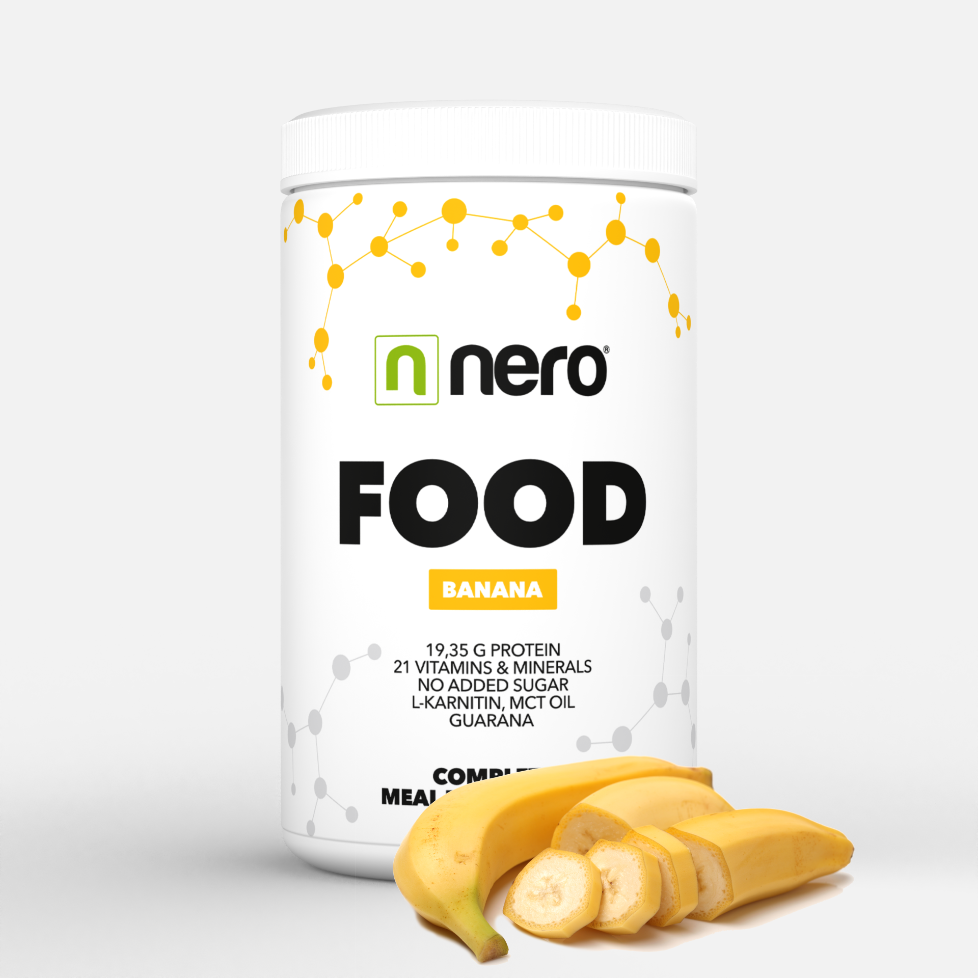 Zdravé dietní jídlo Nero FOOD Banán, 600g, 20 porcí 8594179510528