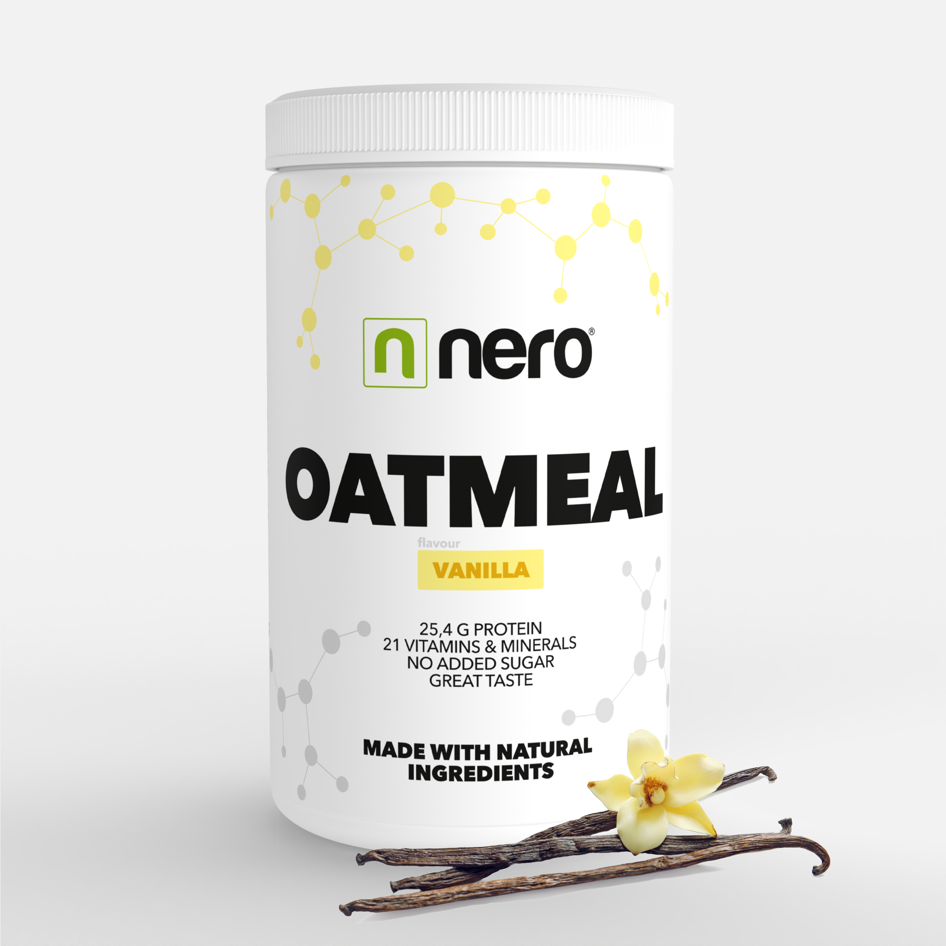 Levně Proteinová instantní ovesná kaše Nero, Vanilka, 600g, 12 porcí