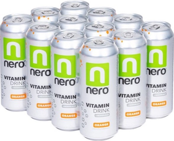12x Vitamínový nápoj s minerály Nero, pomeranč, 500 ml 8594179510023